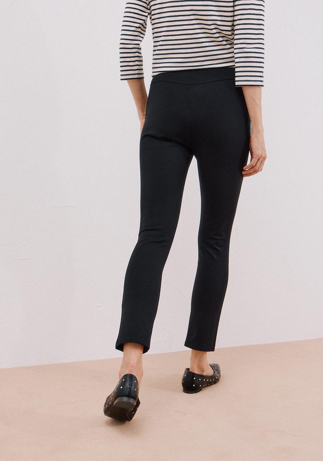 Jersey-Knit Leggings - Black