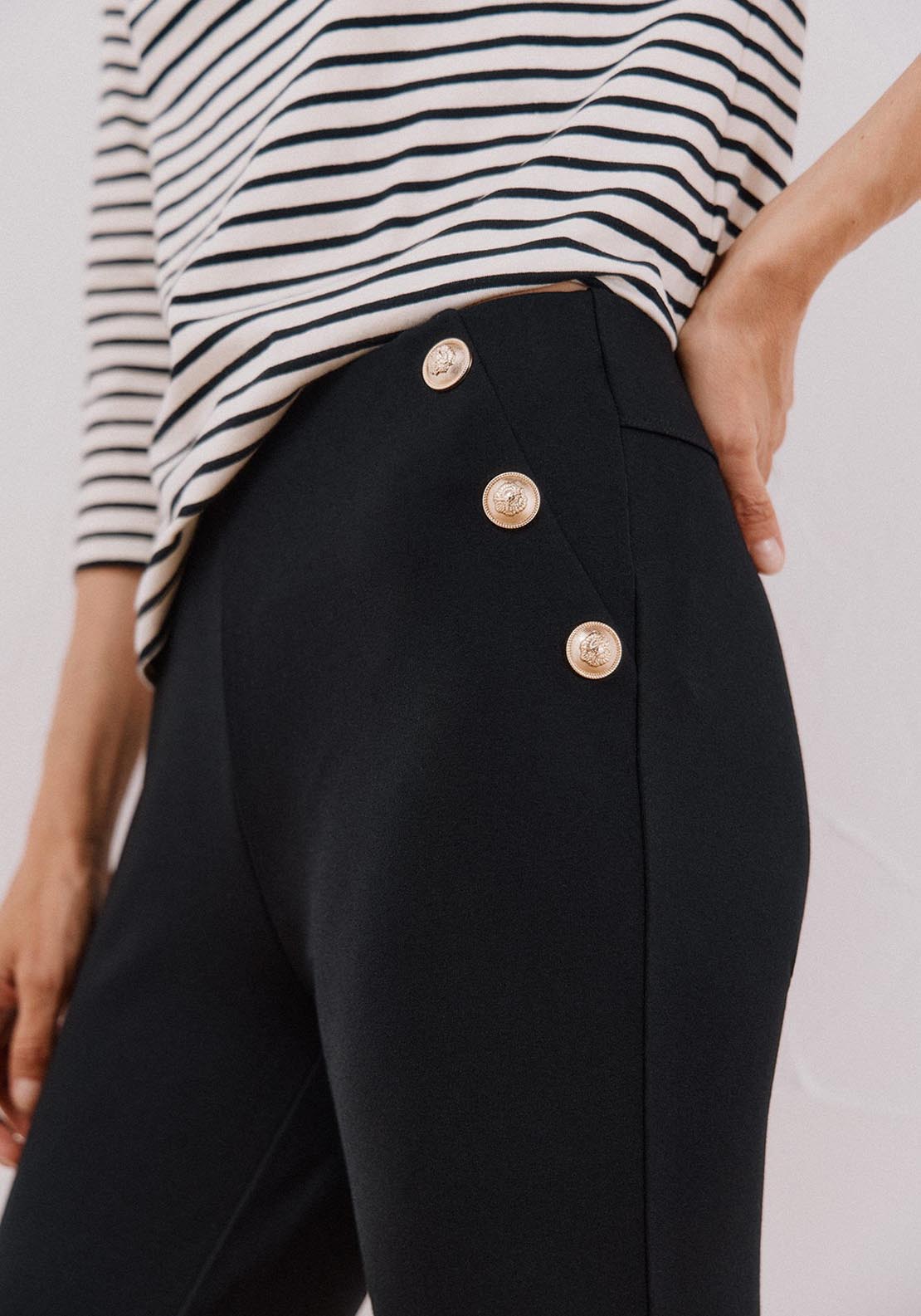 Jersey-Knit Leggings - Black