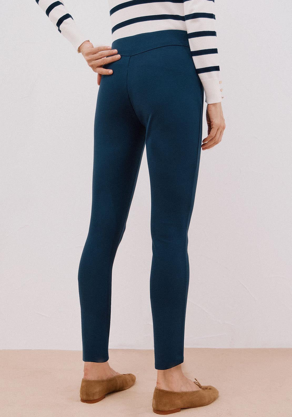 Jersey-Knit Leggings - Blue