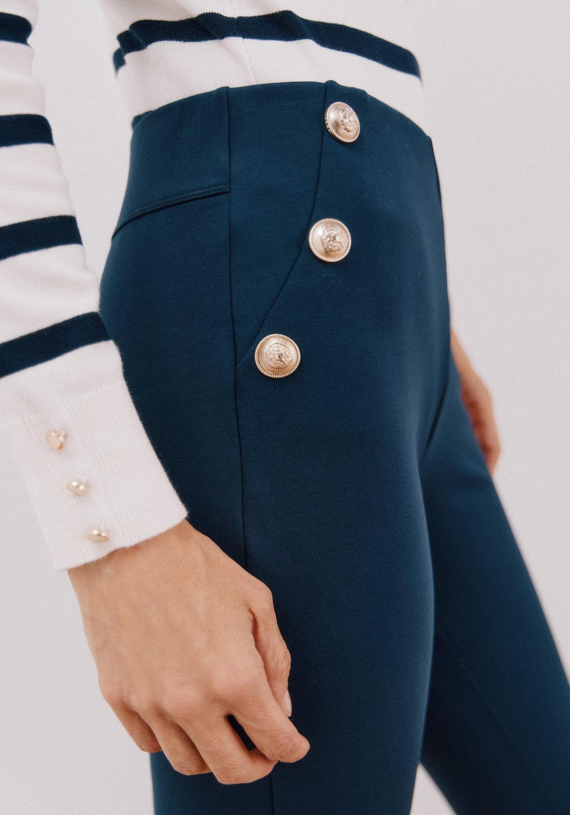 Jersey-Knit Leggings - Blue
