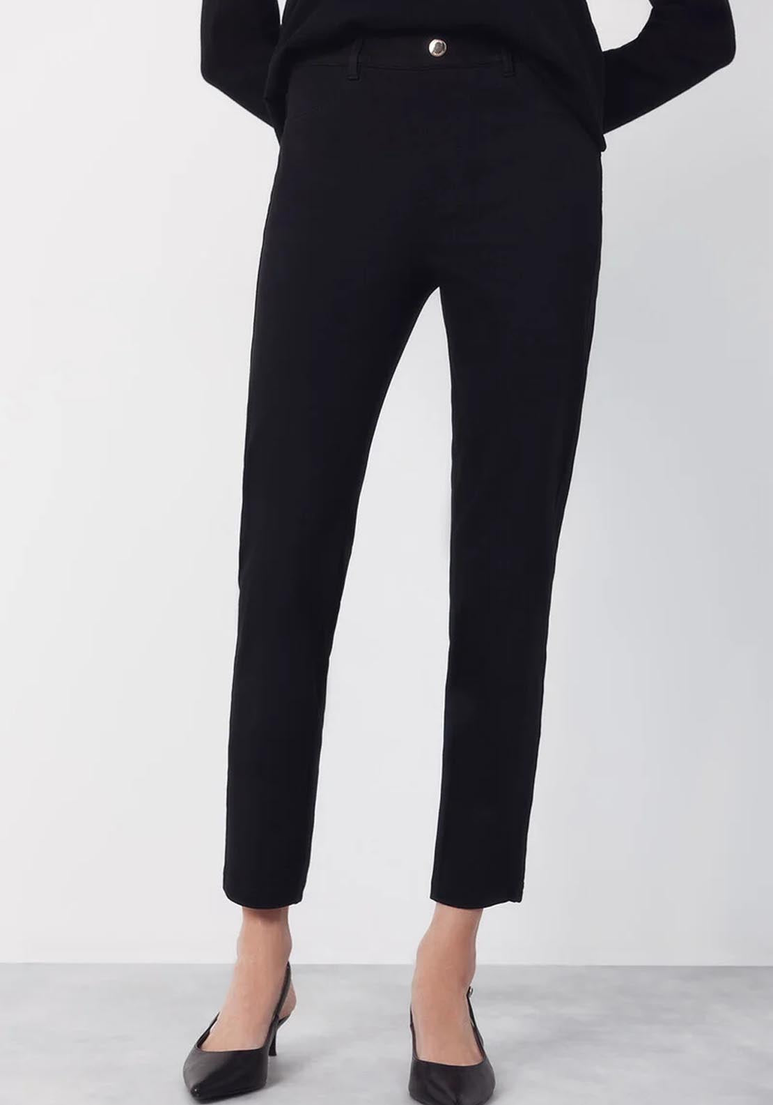 Cortefiel 5 Pocket Cut Leggings - Black 1 Shaws Department Stores