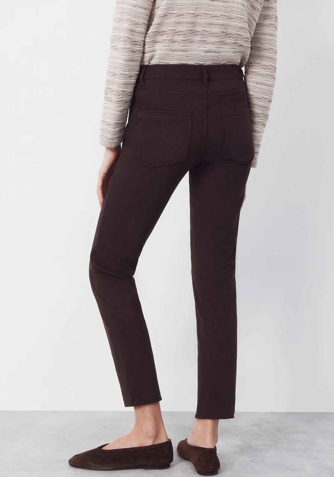 Cortefiel 5 Pocket Cut Leggings - Brown 2 Shaws Department Stores