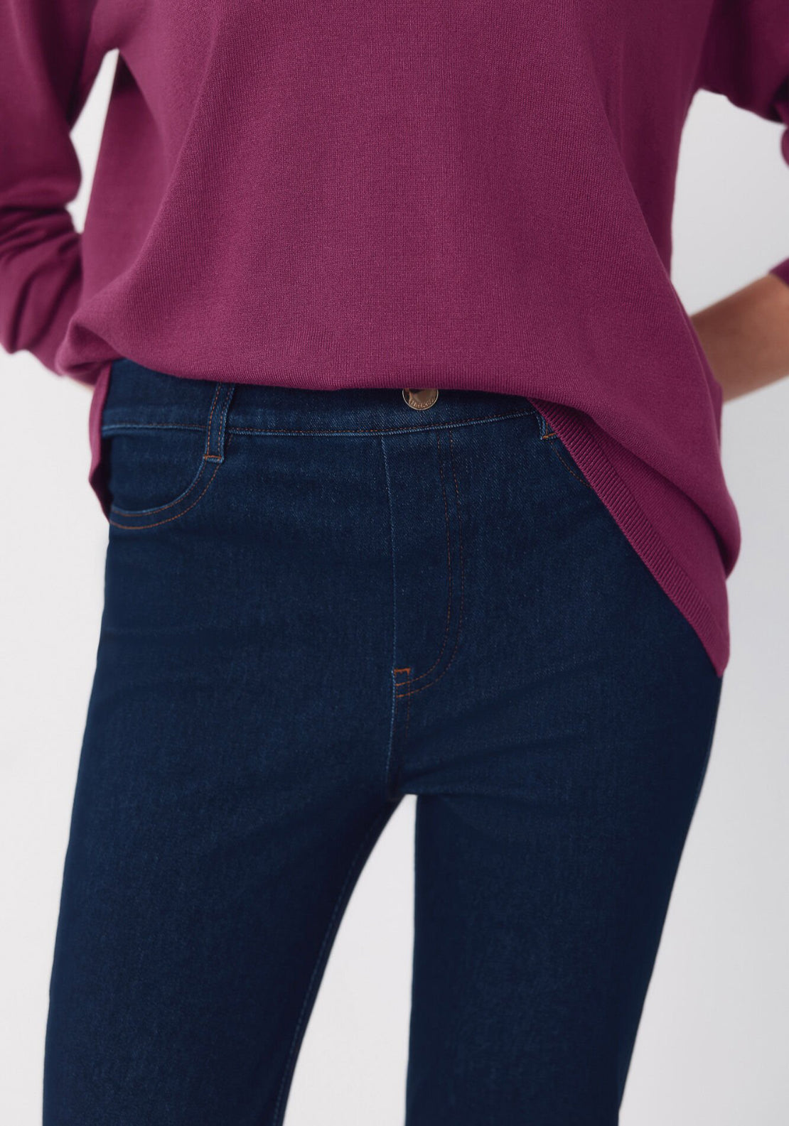 Cortefiel Jersey Knit Denim Legging - Blue 4 Shaws Department Stores