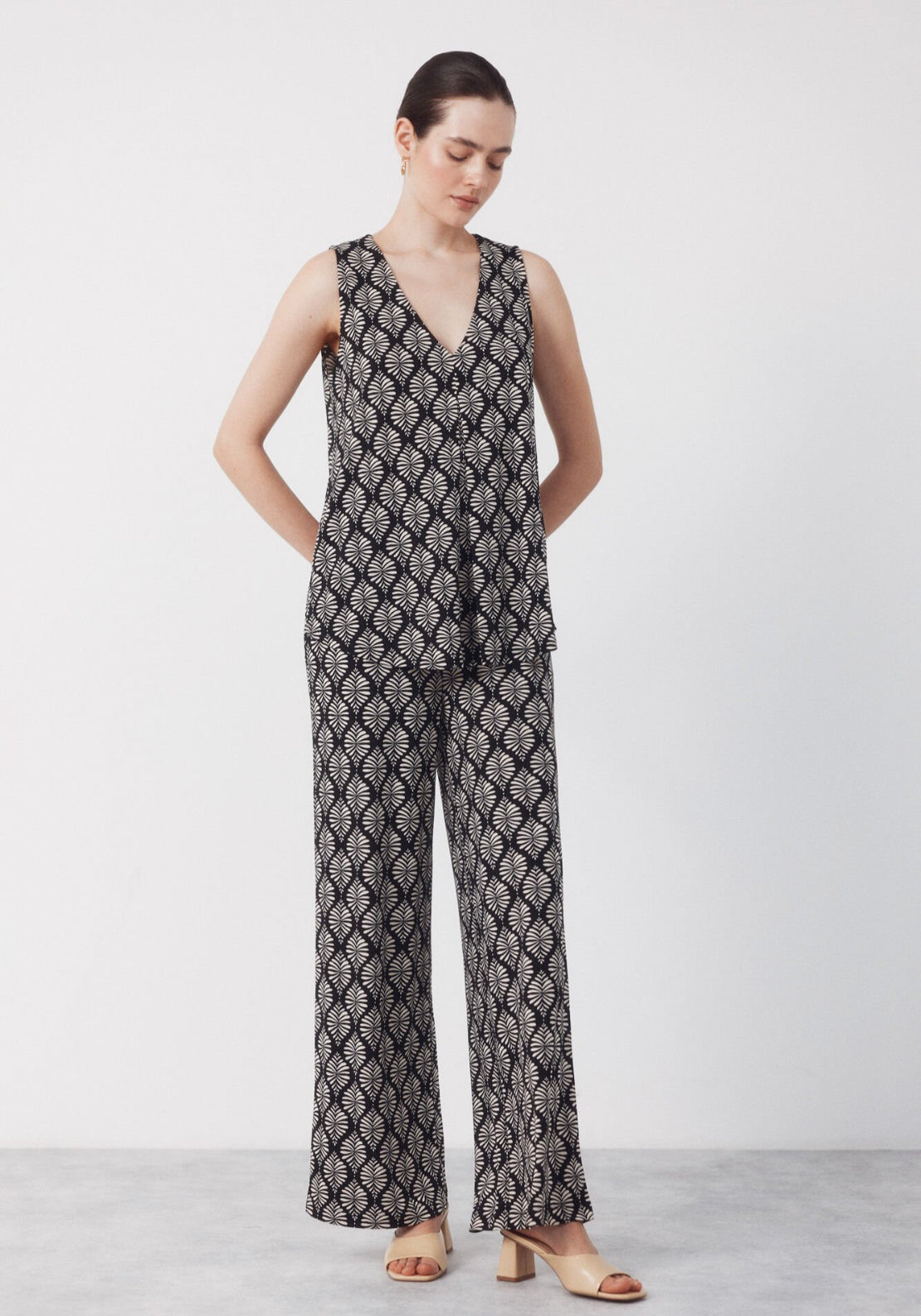 Cortefiel Jersey Knit Trousers - Multicolour 5 Shaws Department Stores