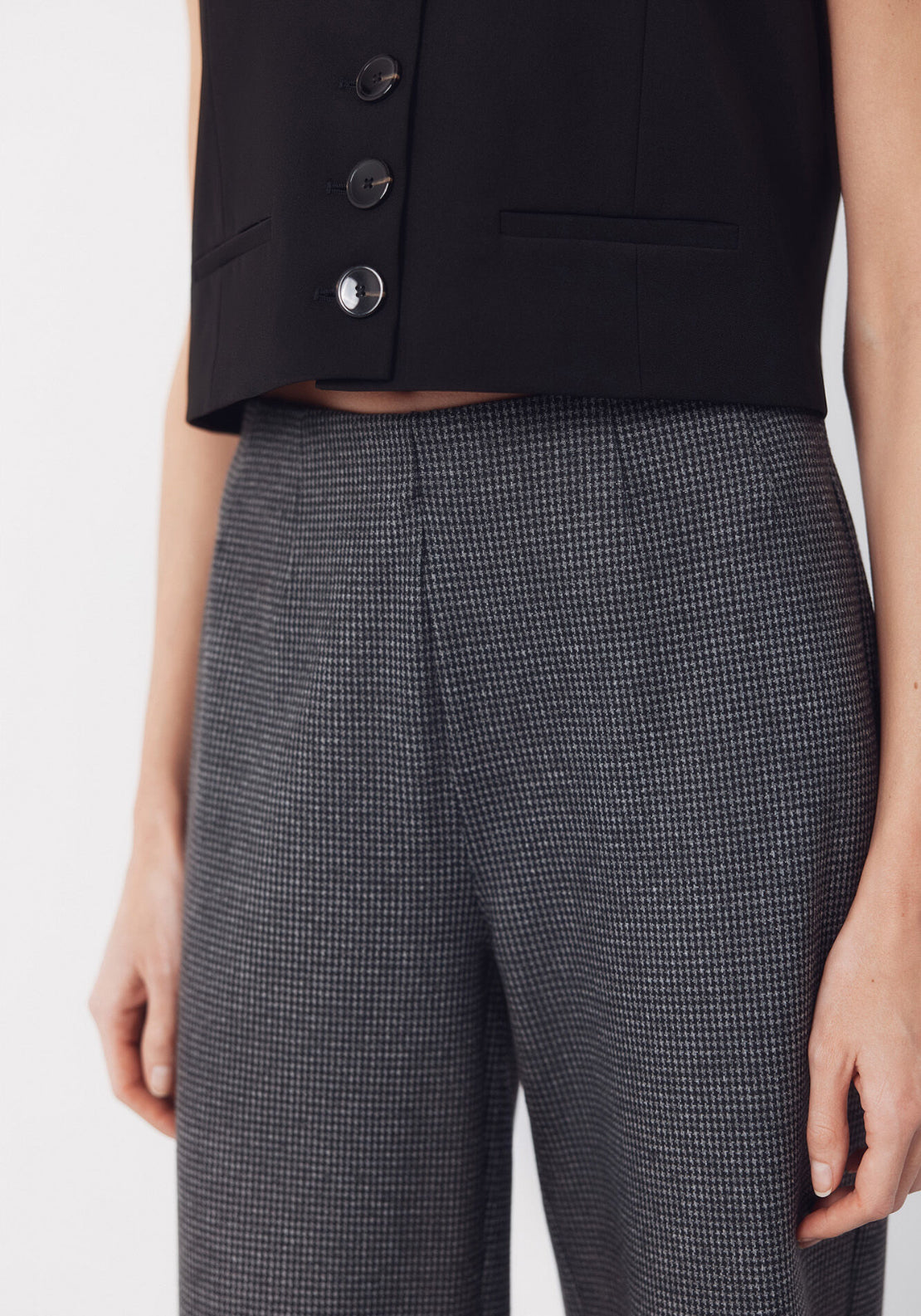 Cortefiel Wide Jersey Knit Trousers - Grey 3 Shaws Department Stores