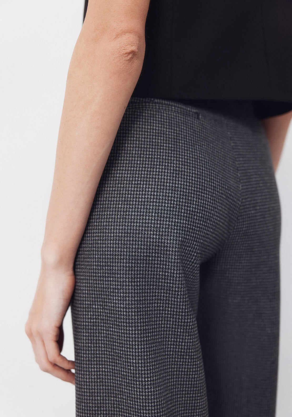 Cortefiel Wide Jersey Knit Trousers - Grey 4 Shaws Department Stores