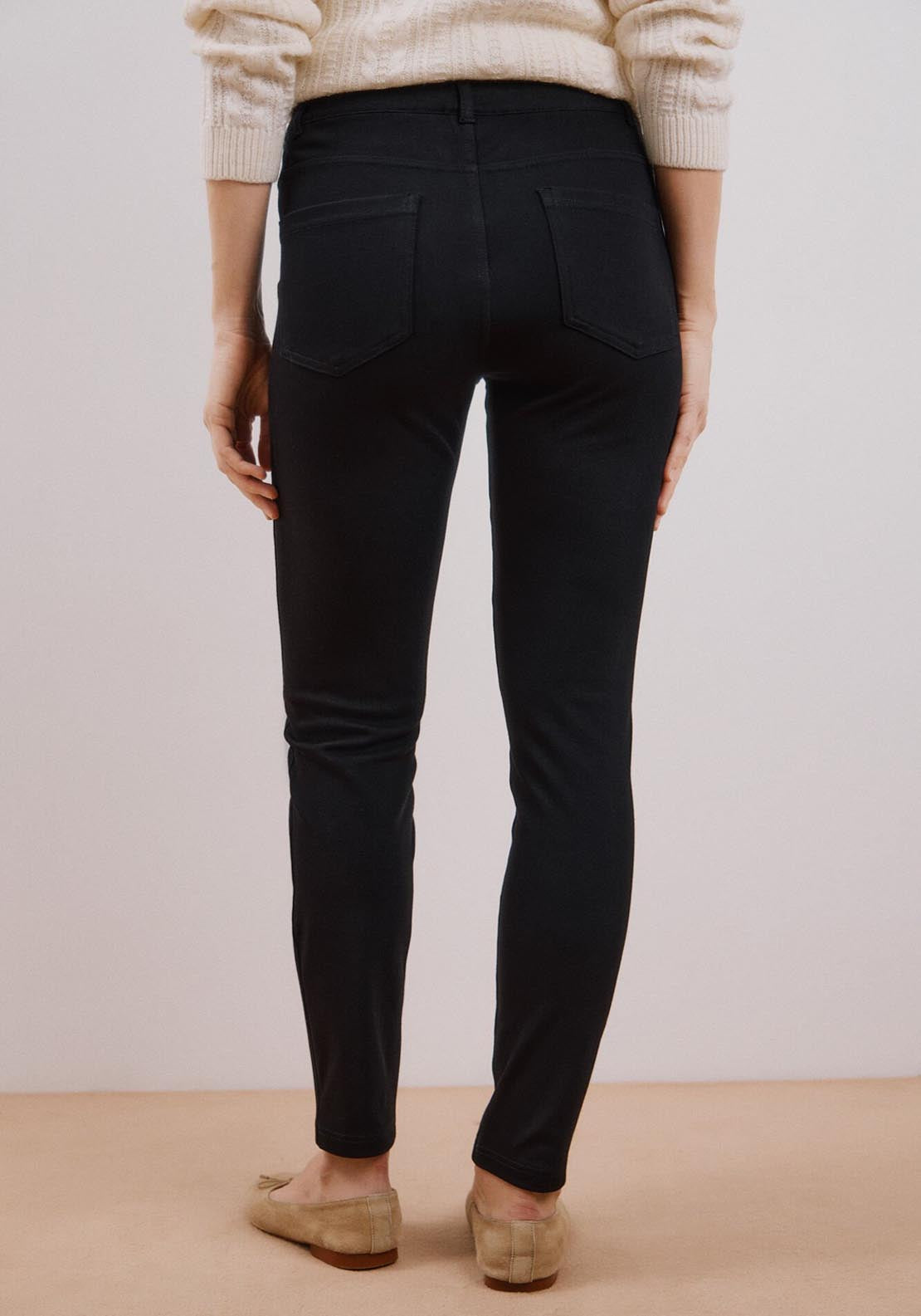 Cortefiel Leggings With Button Detail - Black 6 Shaws Department Stores