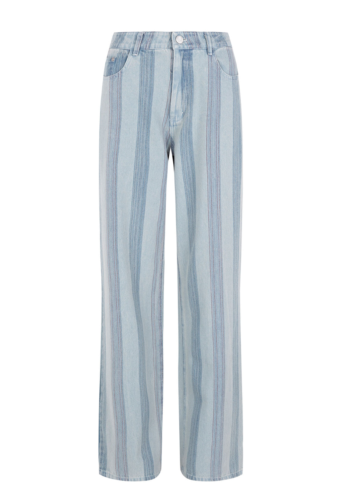 Cortefiel Straight Leg Striped Jeans - Blue 8 Shaws Department Stores