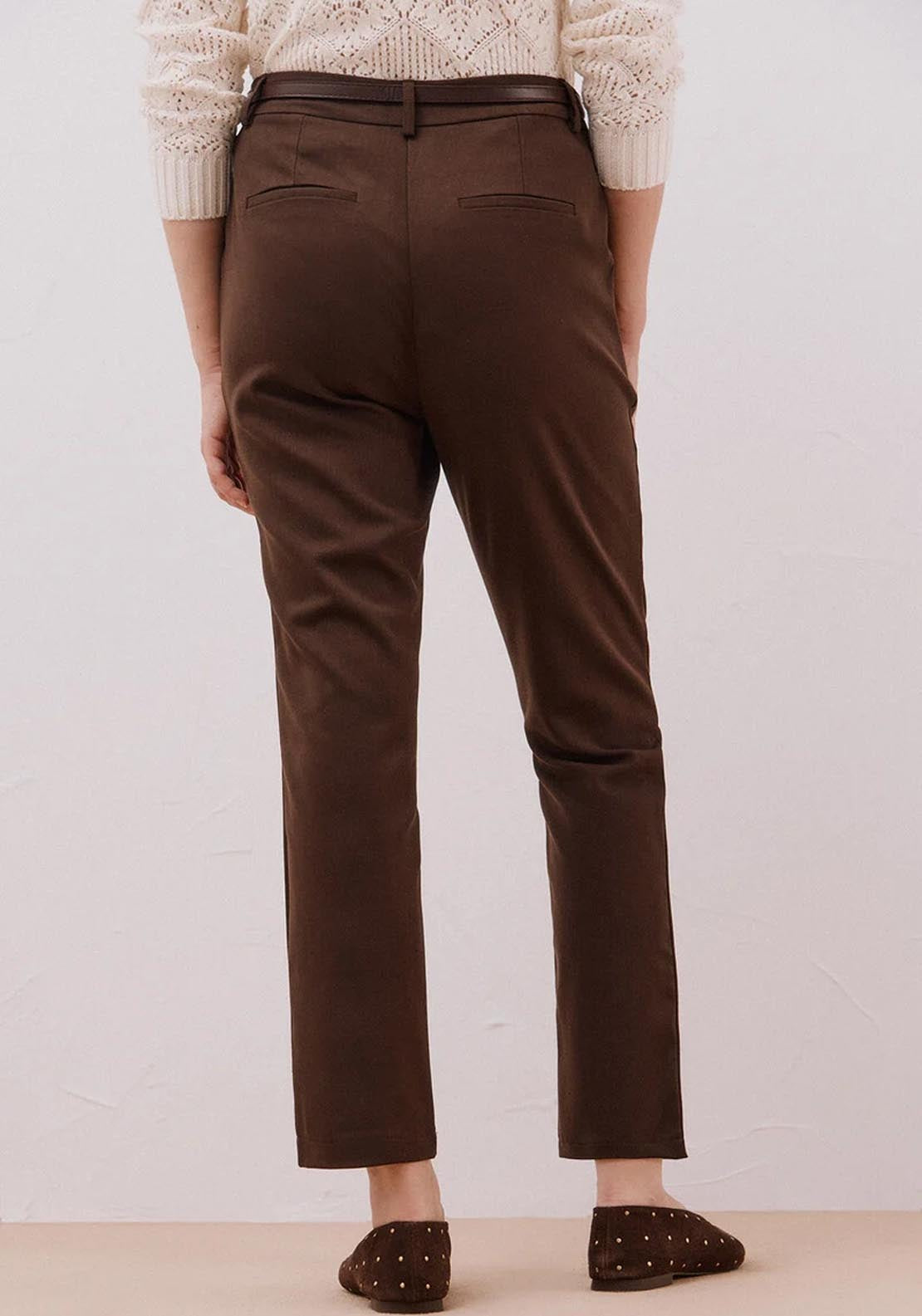 Flared Midi Skirt - Brown