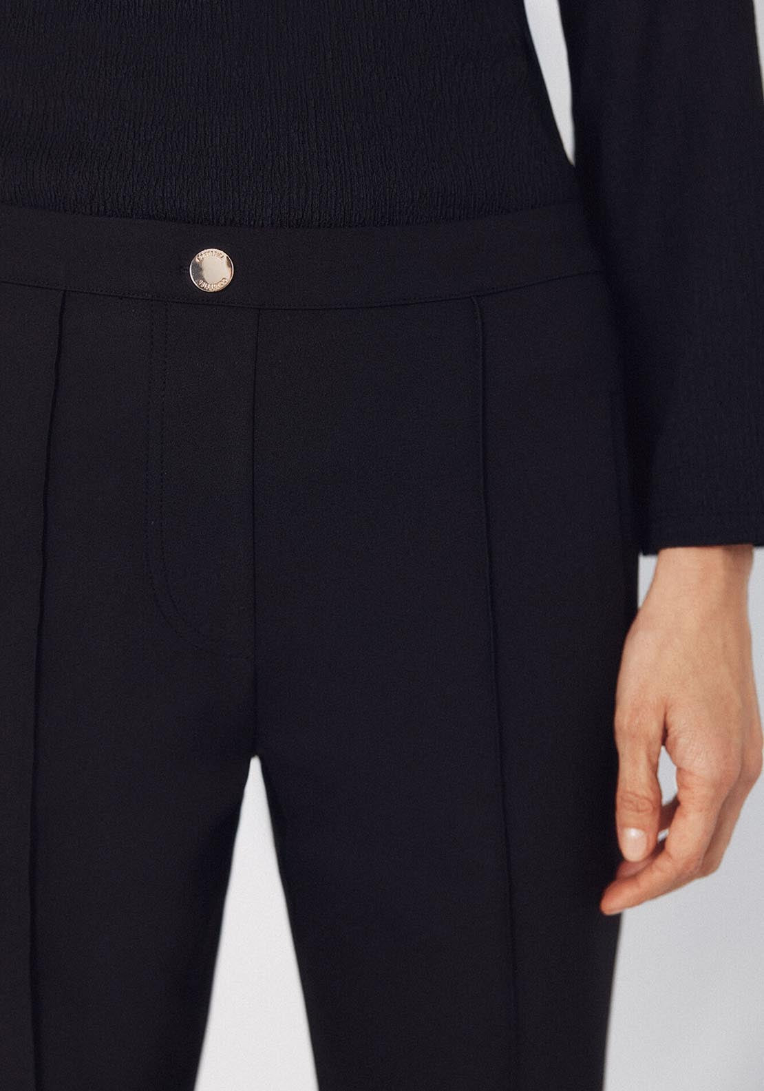 Skinny Stretch Trousers - Black