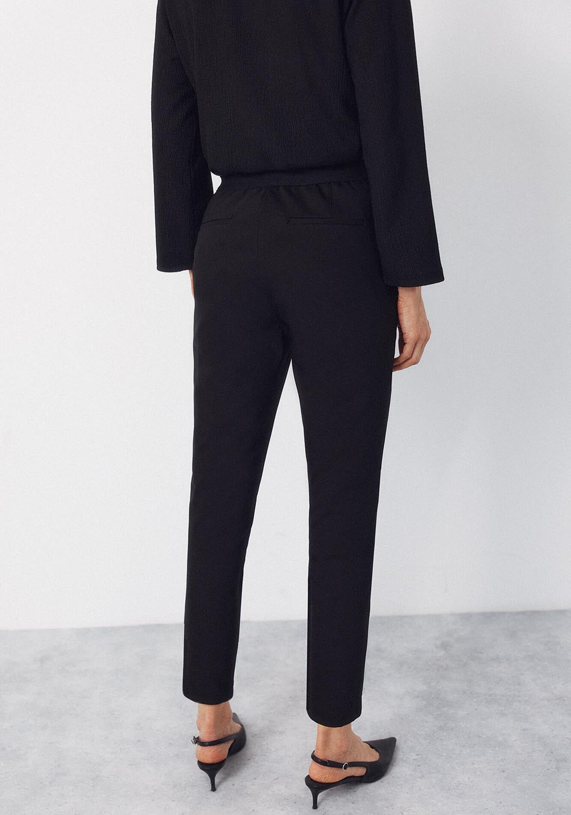 Skinny Stretch Trousers - Black