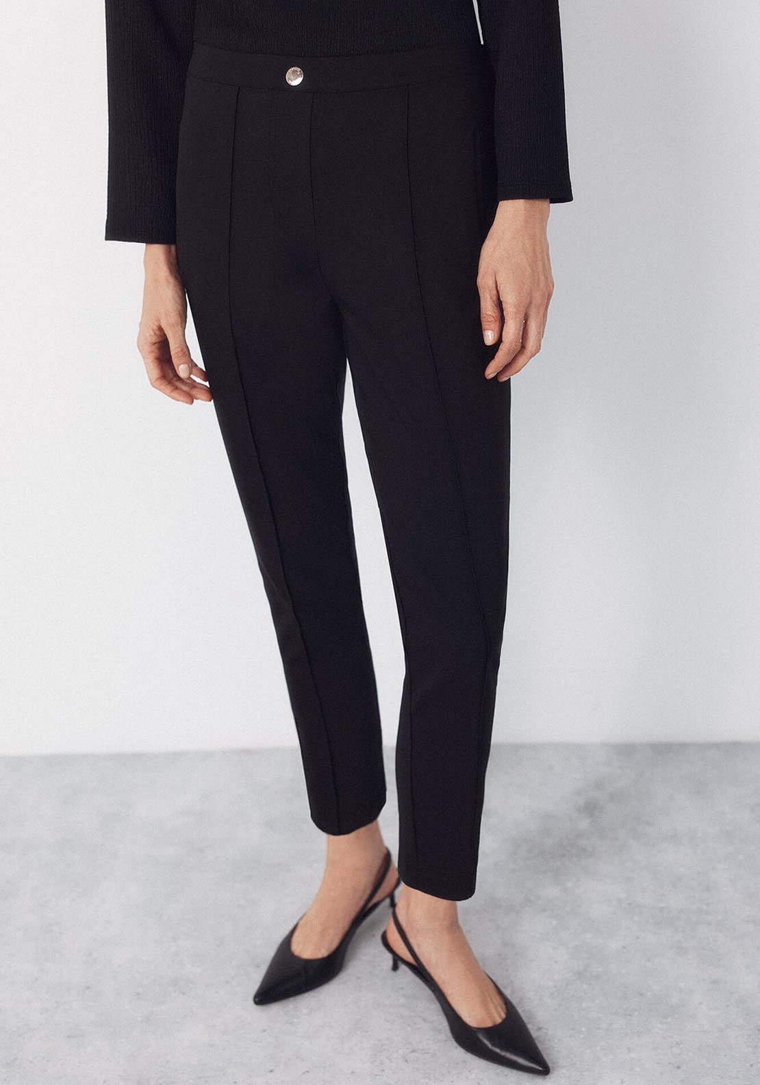 Skinny Stretch Trousers - Black