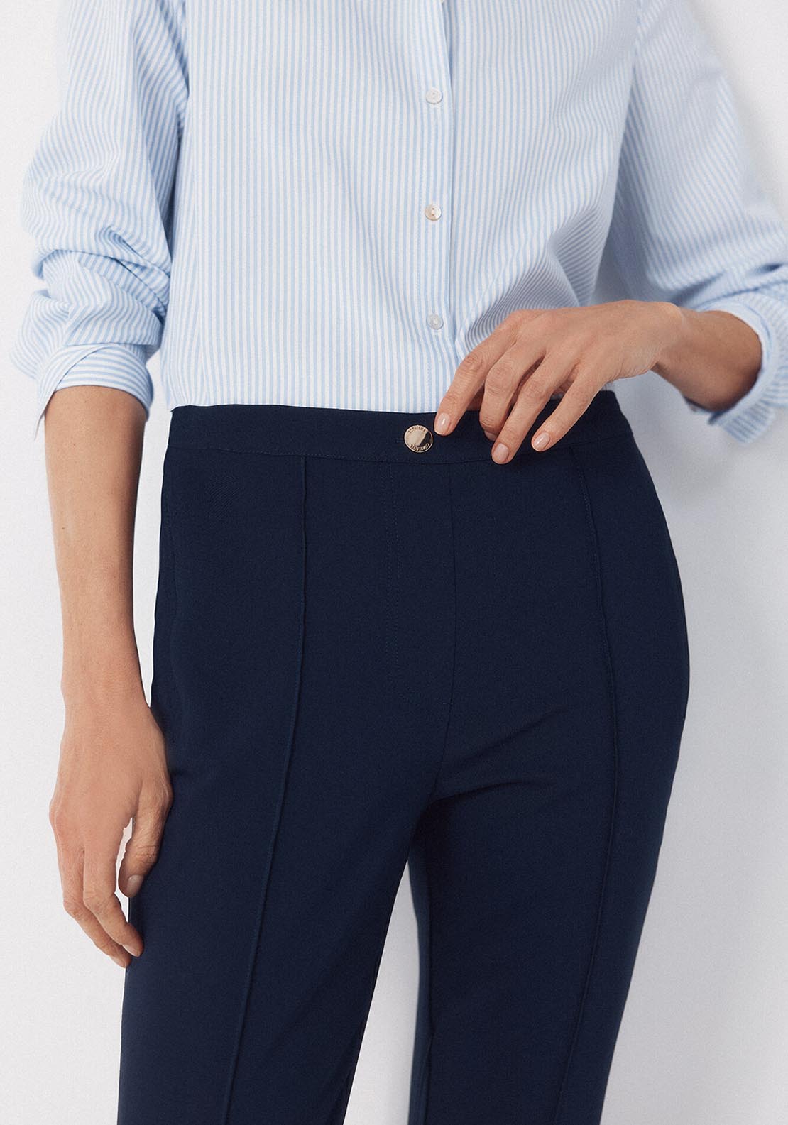 Skinny Stretch Trousers - Blue