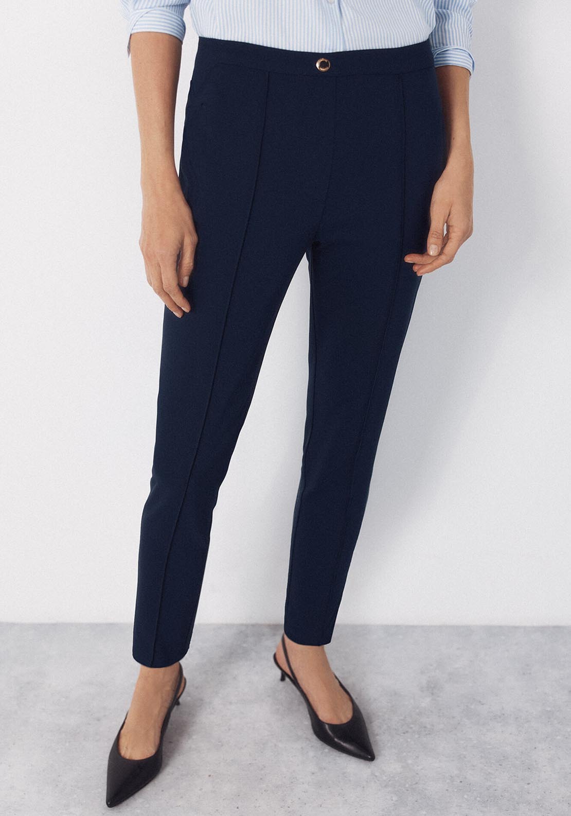 Skinny Stretch Trousers - Blue