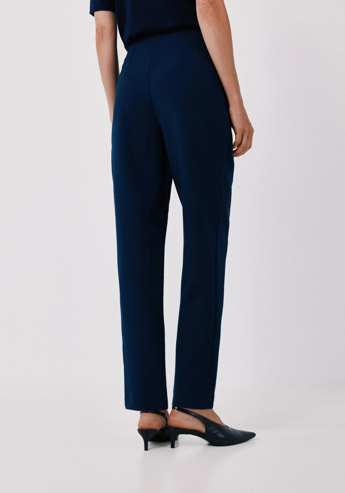 Tailored Slim Fit Trousers - Navy