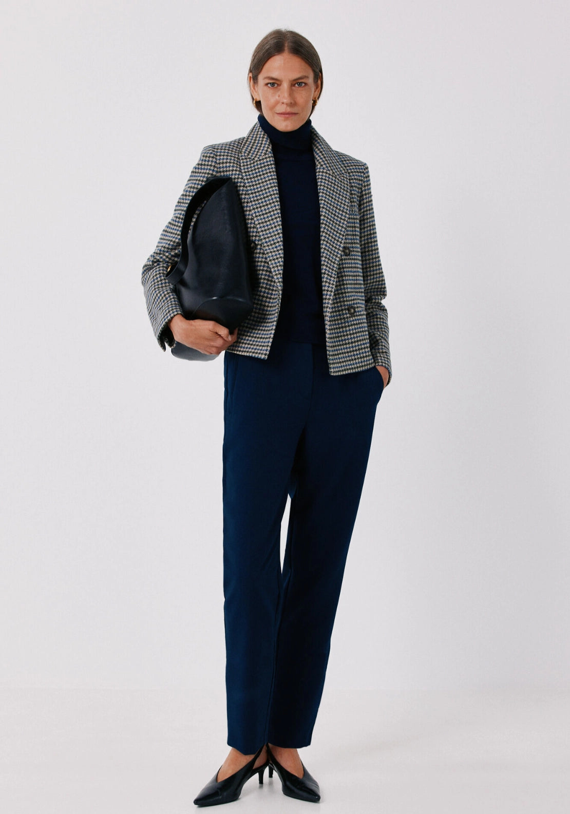 Tailored Slim Fit Trousers - Navy