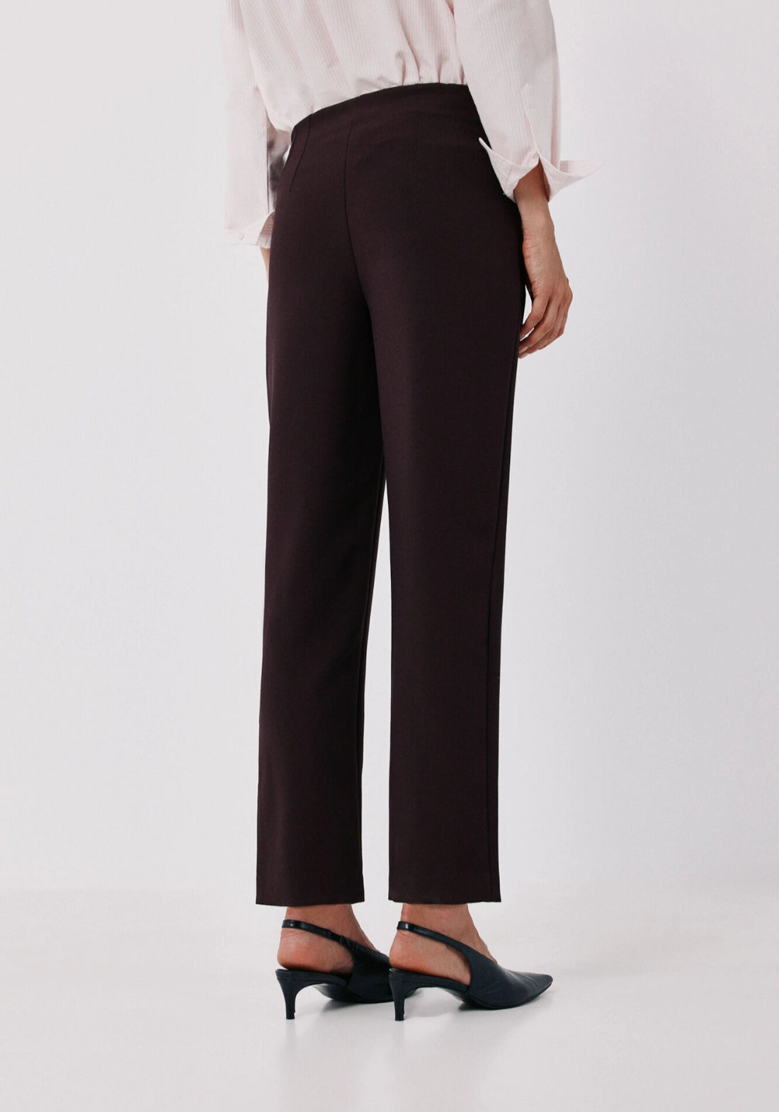 Tailored Slim Fit Trousers - Dark Brown