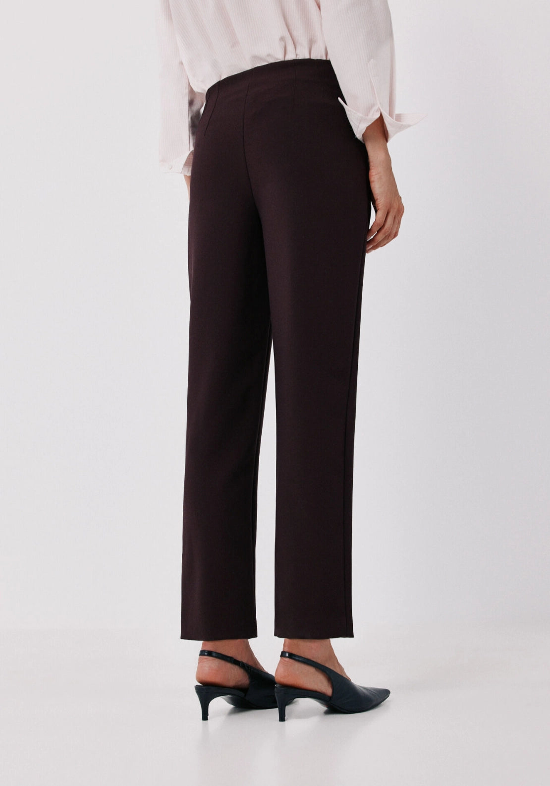 Tailored Slim Fit Trousers - Dark Brown