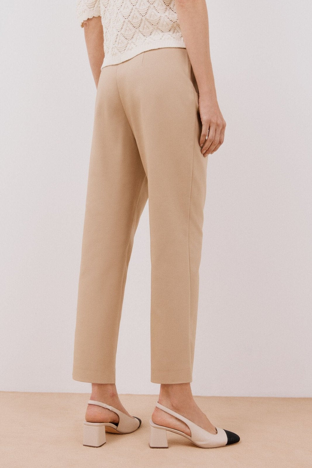 Cortefiel Button trousers - Beige 3 Shaws Department Stores