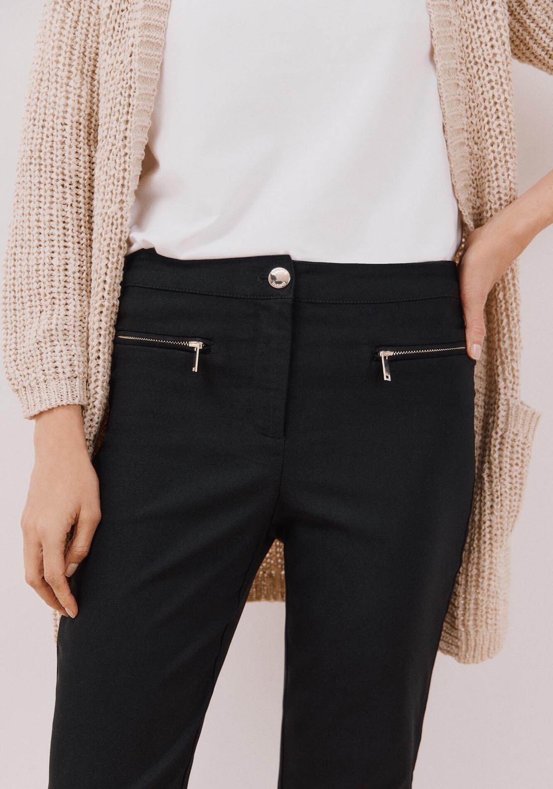 Cortefiel Super Stretch Skinny Pants - Black 3 Shaws Department Stores