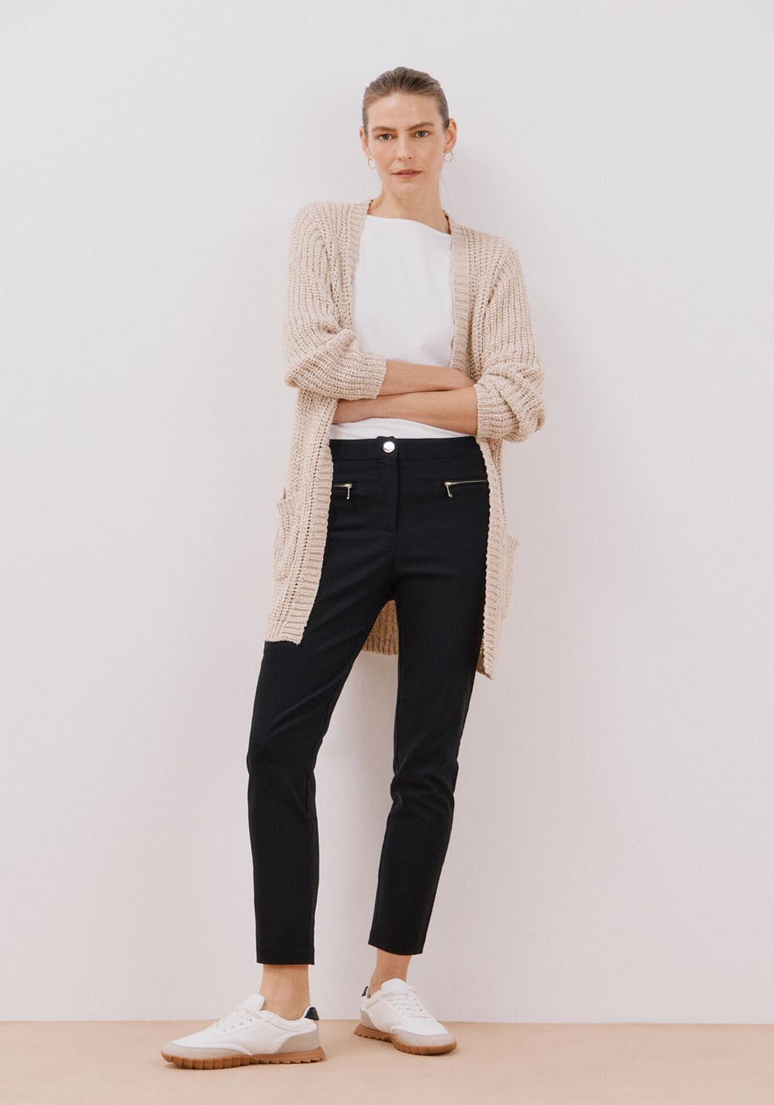Cortefiel Super Stretch Skinny Pants - Black 2 Shaws Department Stores