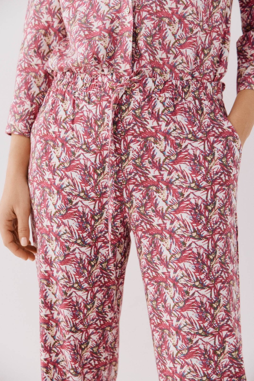 Cortefiel Printed Fluid Trousers - Multicoloured 9 Shaws Department Stores