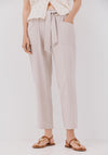 Fluid Belted Trousers - Beige