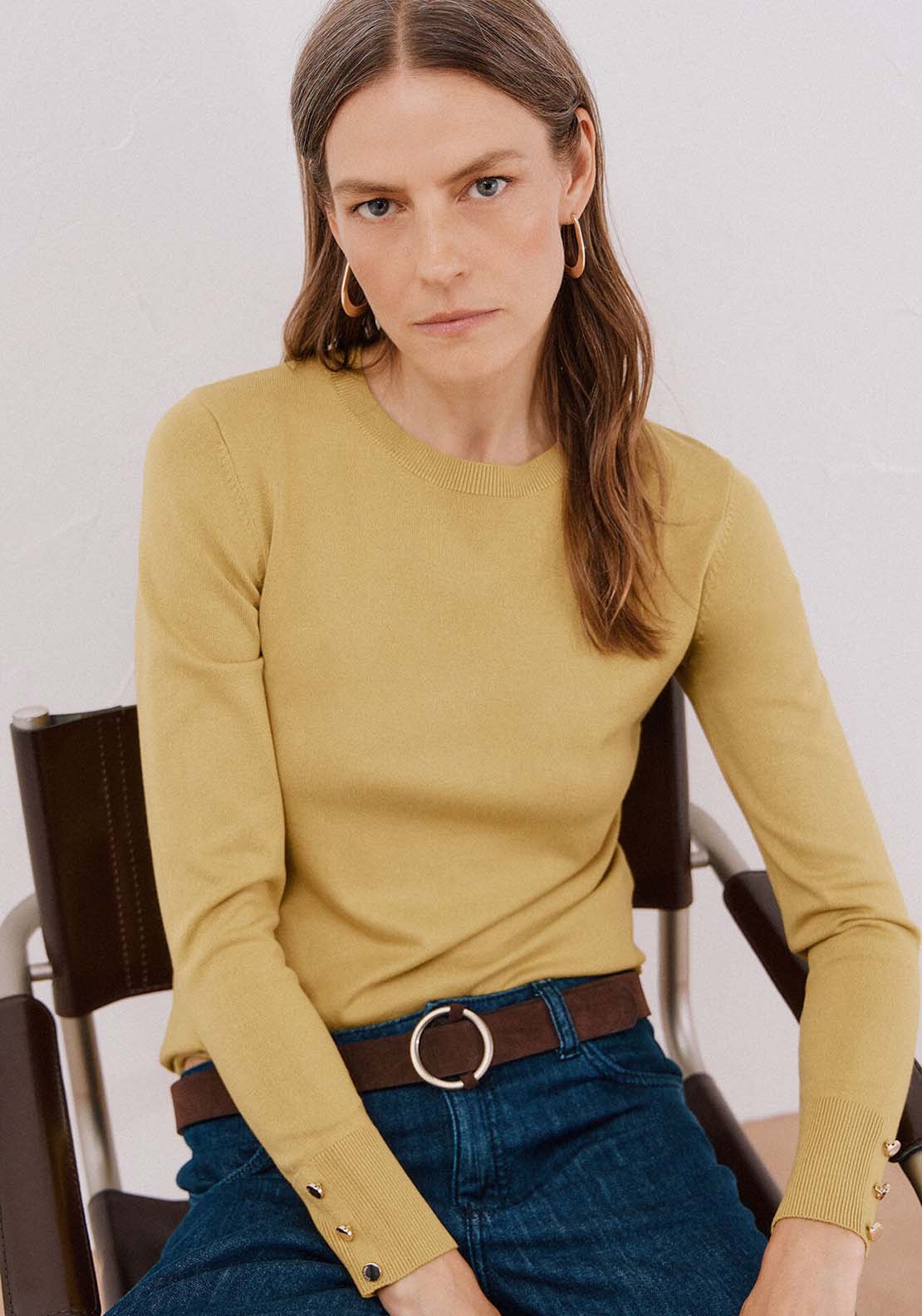 Short Sleeve Sweater - Green