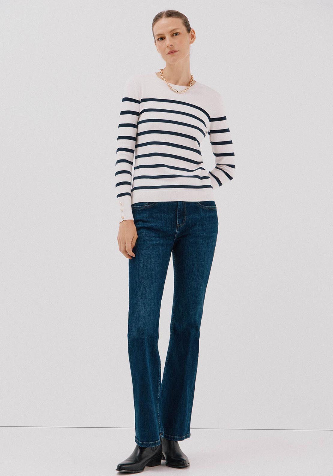 Short Sleeve Sweater - Cream