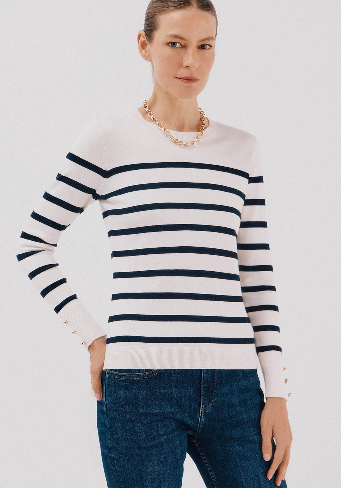 Short Sleeve Sweater - Cream