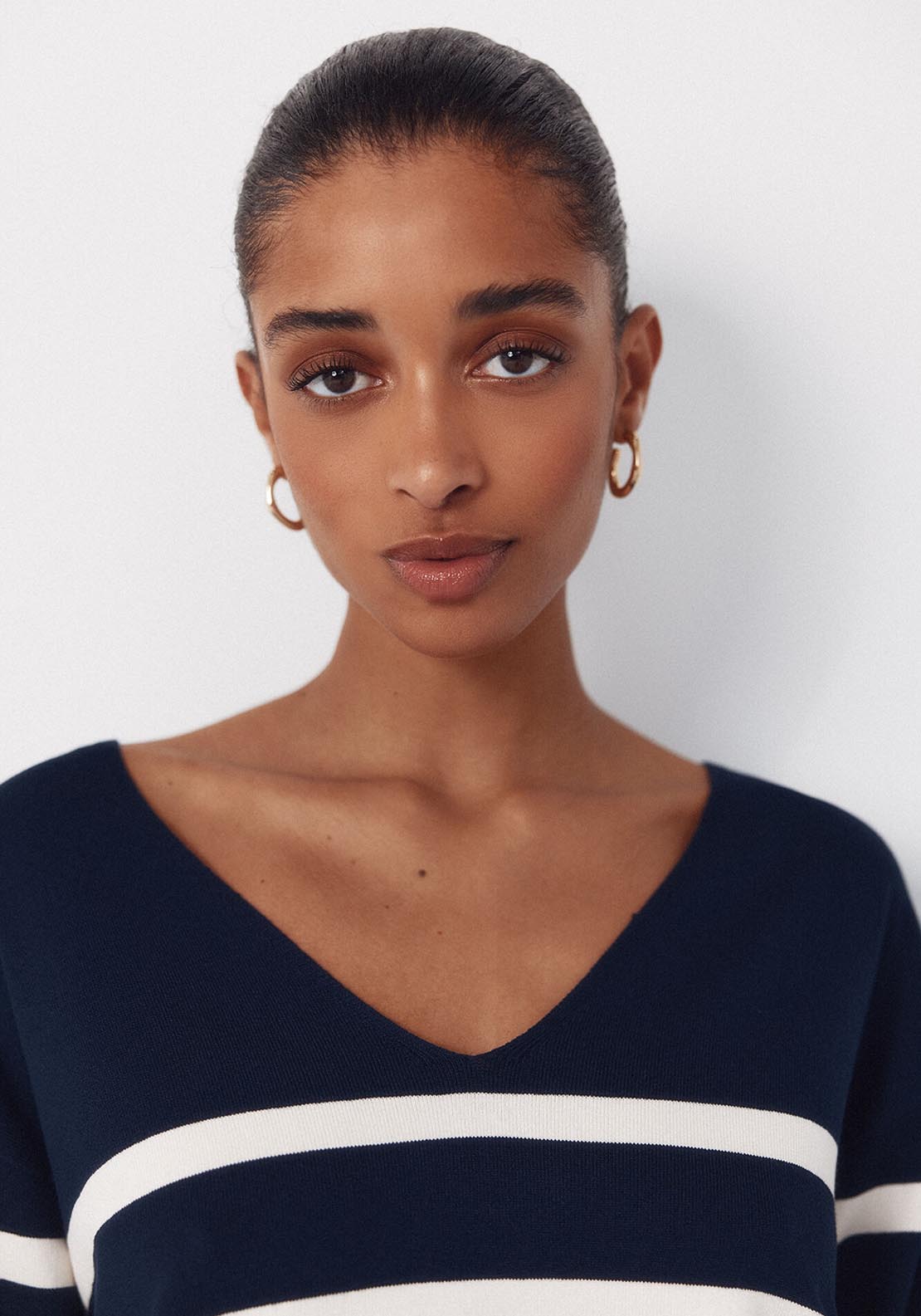 V Neck Jumper - Blue