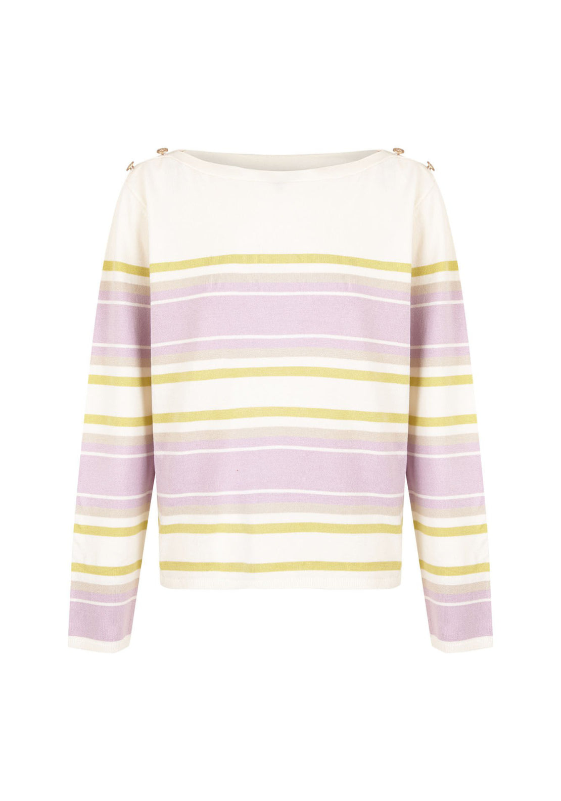 Cortefiel Striped Button Jumper - Purple 5 Shaws Department Stores