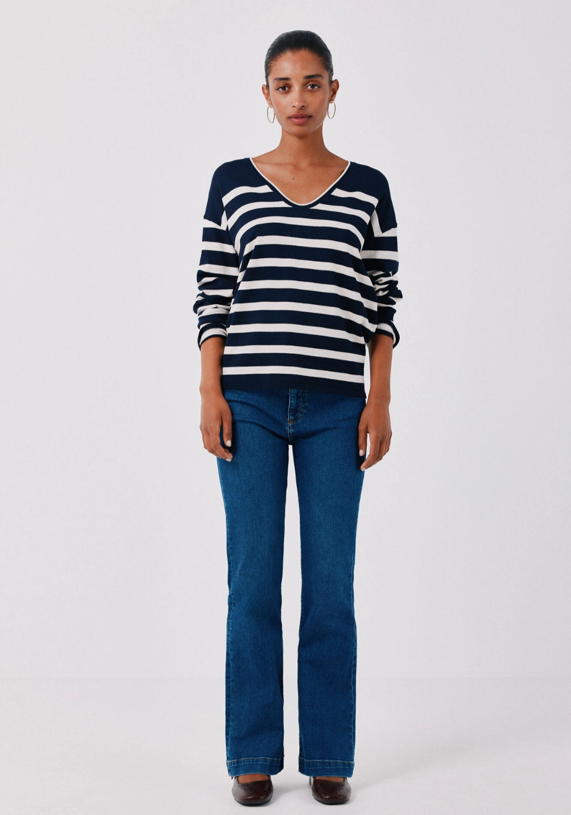 V-Neck Jumper - Blue Print