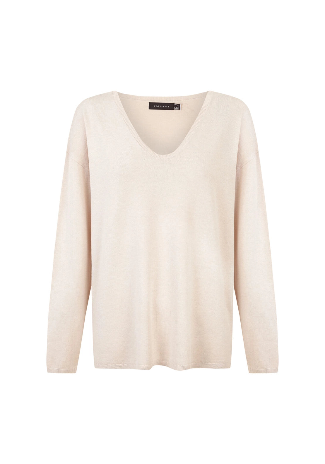 V-Neck Jumper - Sand