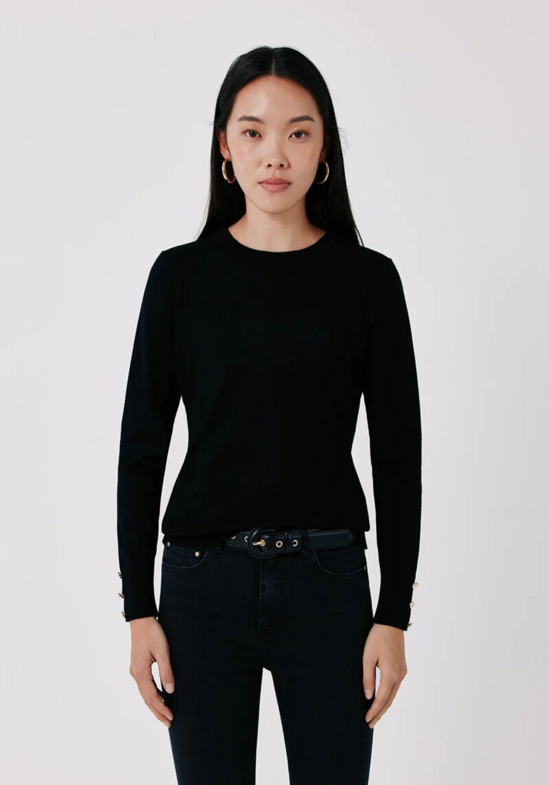 Cosy Crew Neck Sweater - Black