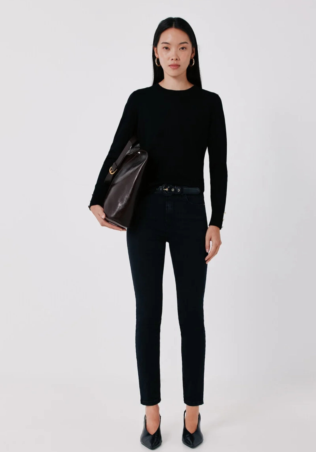 Cosy Crew Neck Sweater - Black
