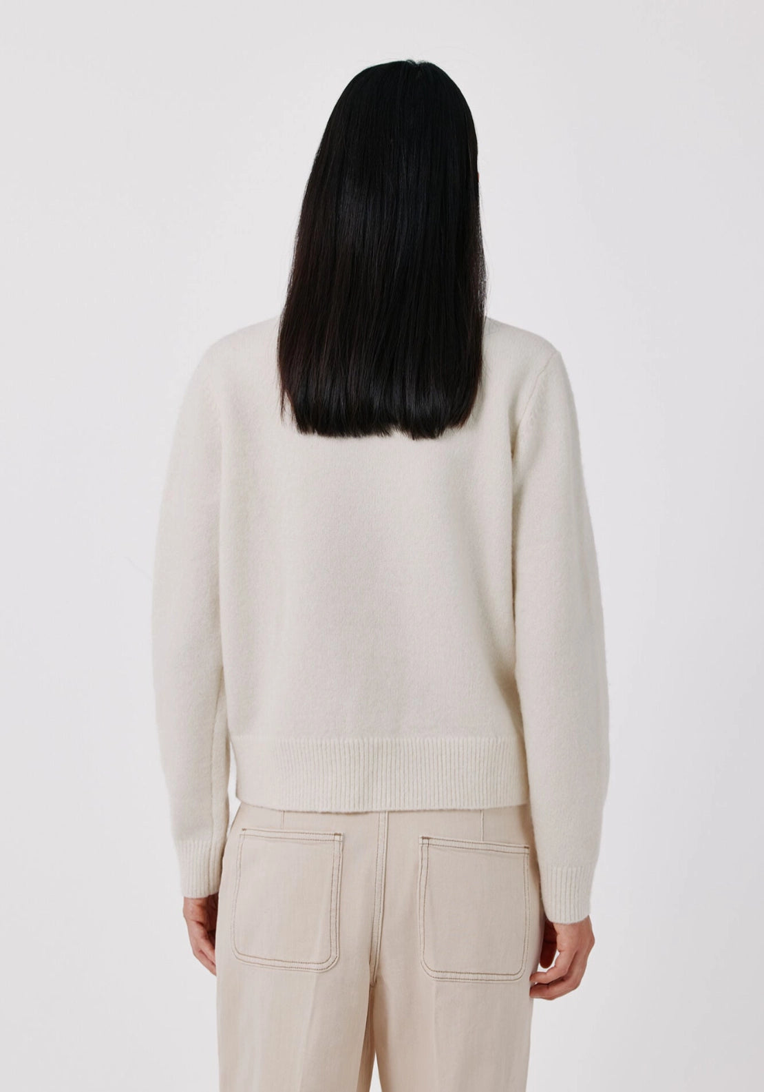 Floral Embroidered Knit Jumper - Beige/camel