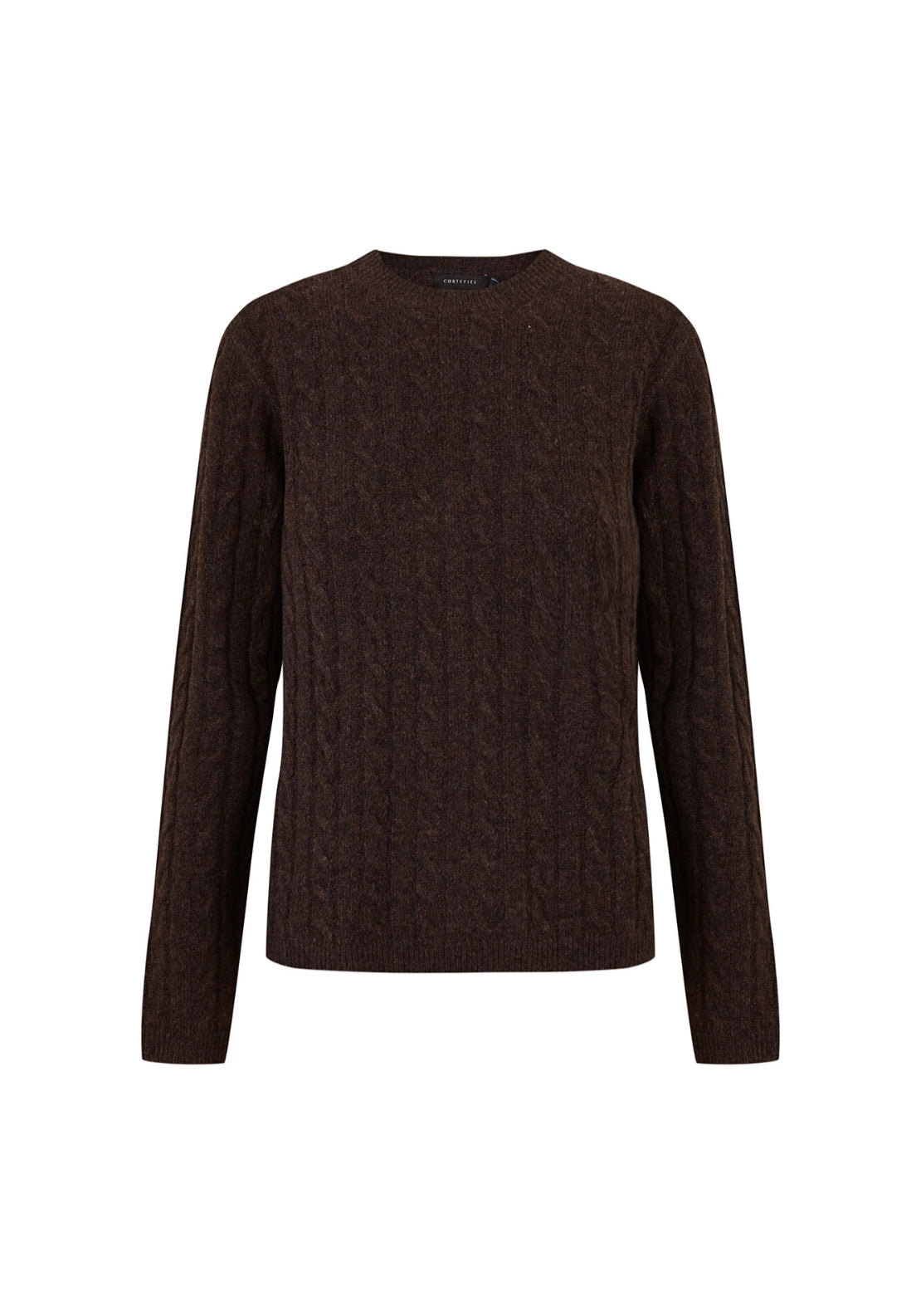 Light CableKnit Sweater - Dark Brown