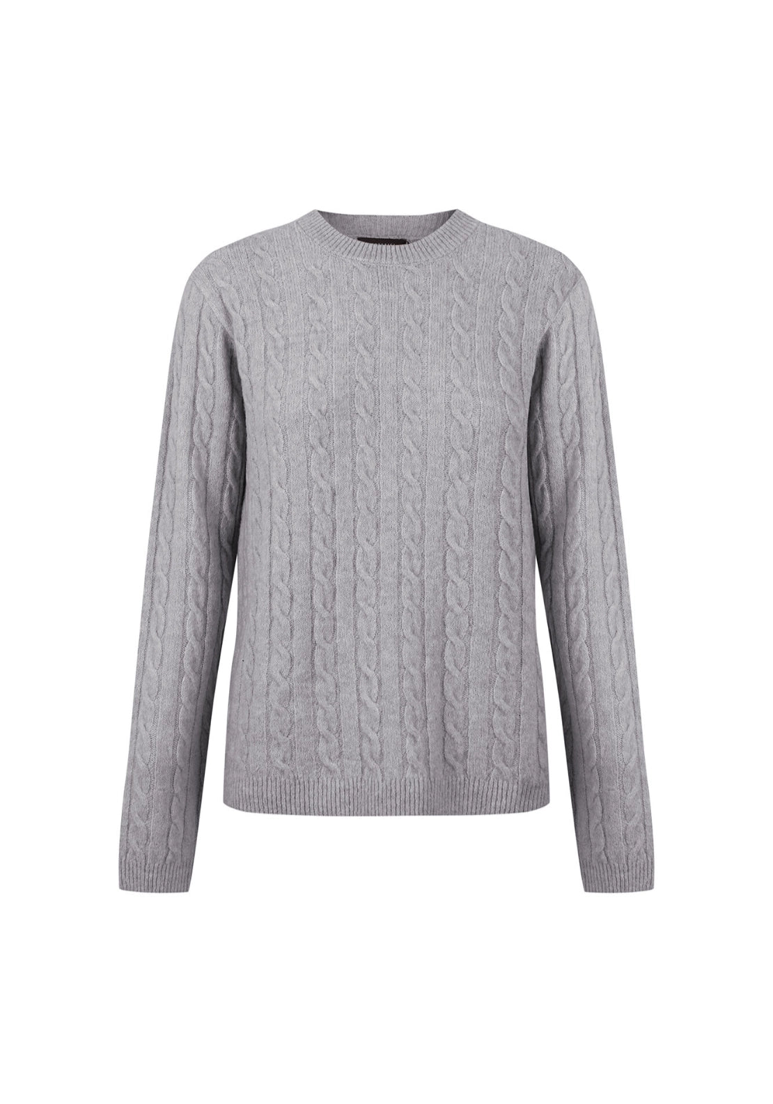 Light CableKnit Sweater - Light Grey