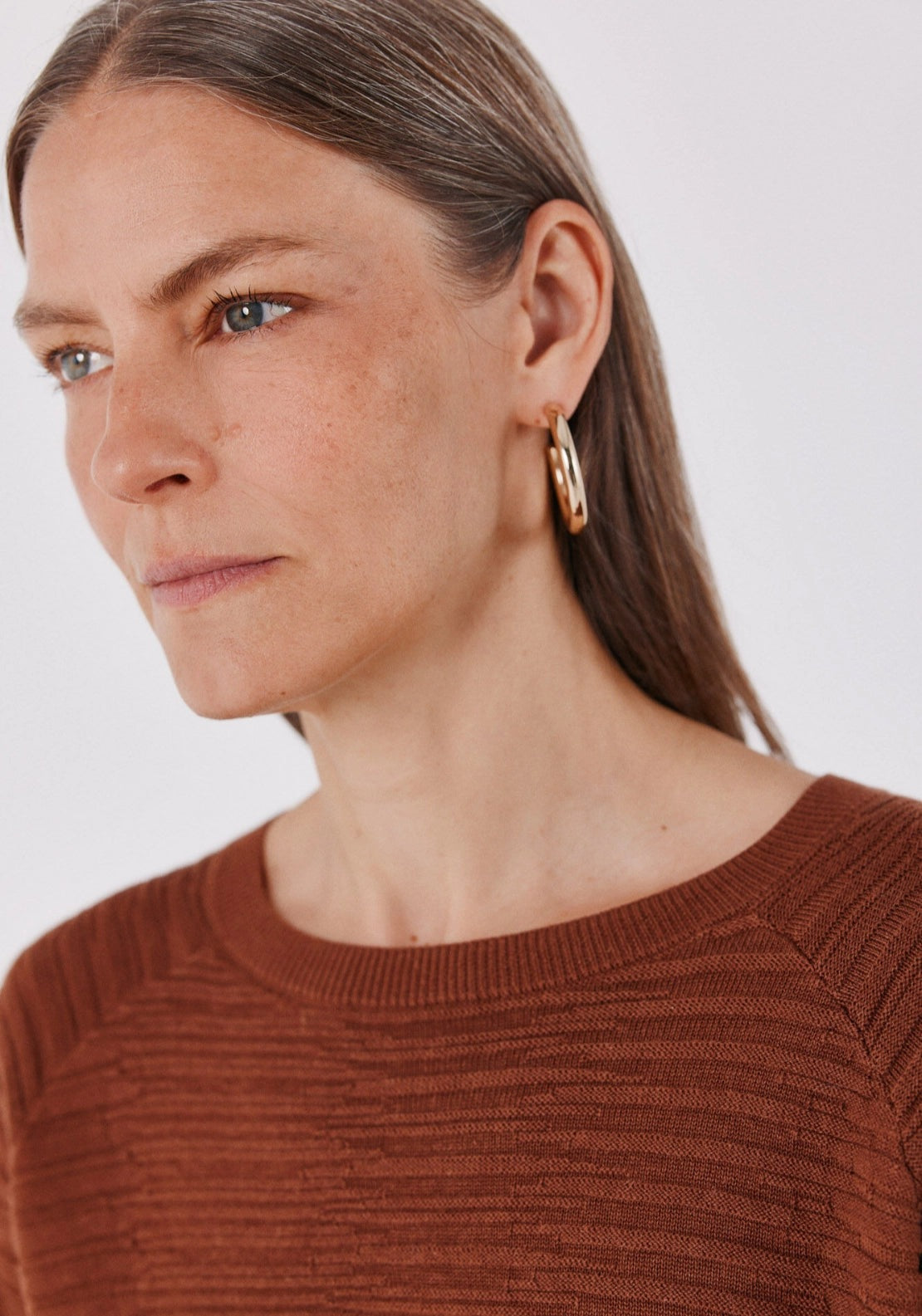 Textured Fine Knit Jumper - Tan