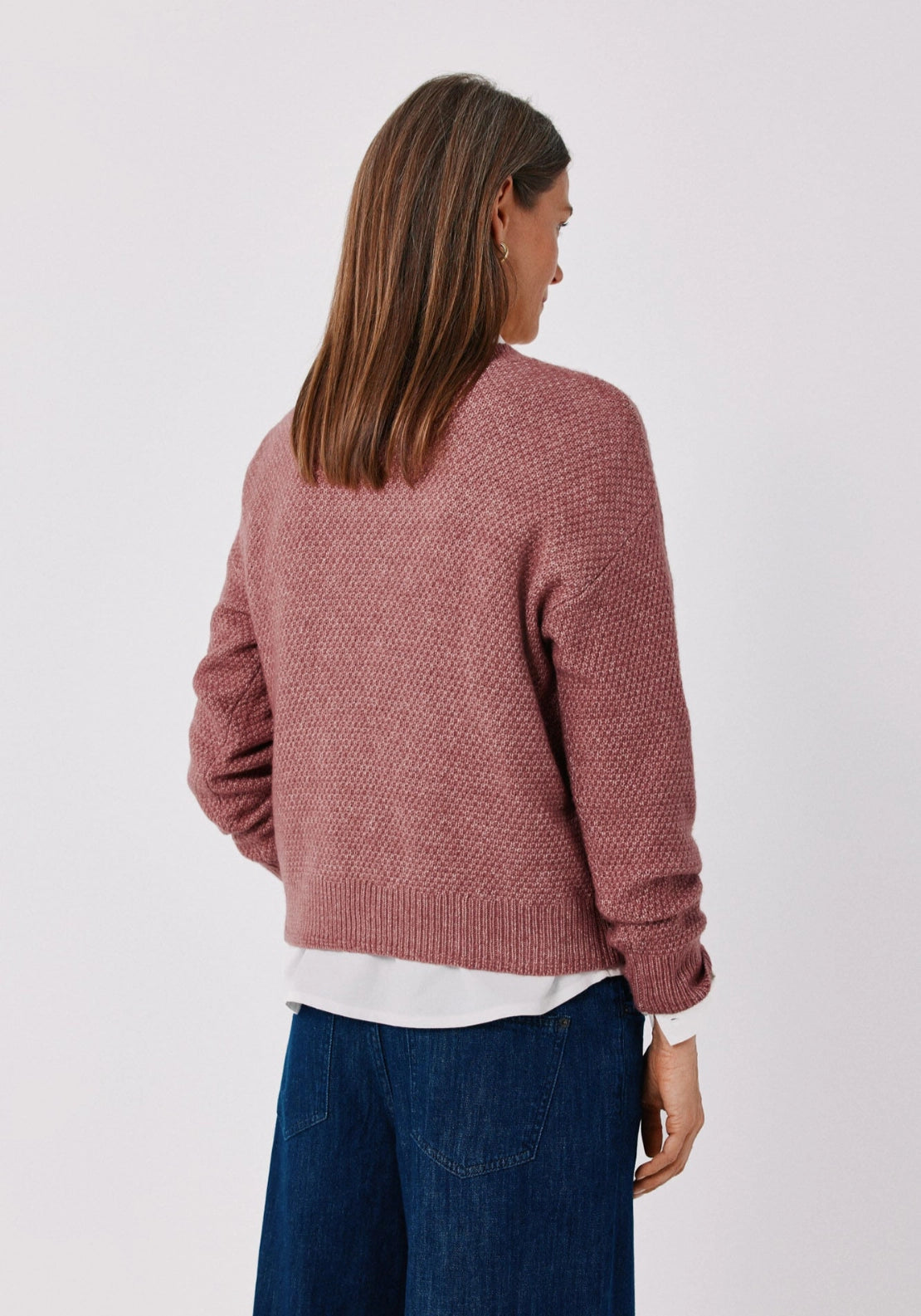 Textured Cable Knit Jumper - Purple/lilac
