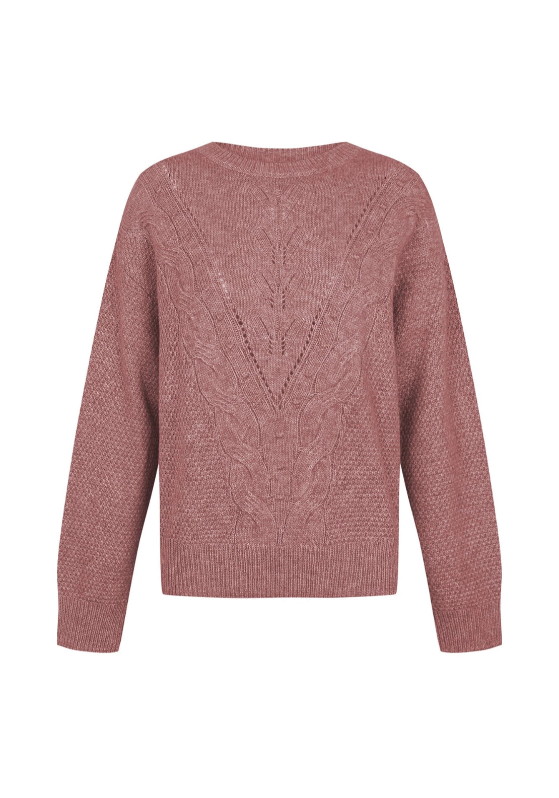 Textured Cable Knit Jumper - Purple/lilac