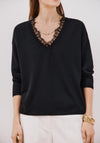 Lace V Lace Jumper - Black