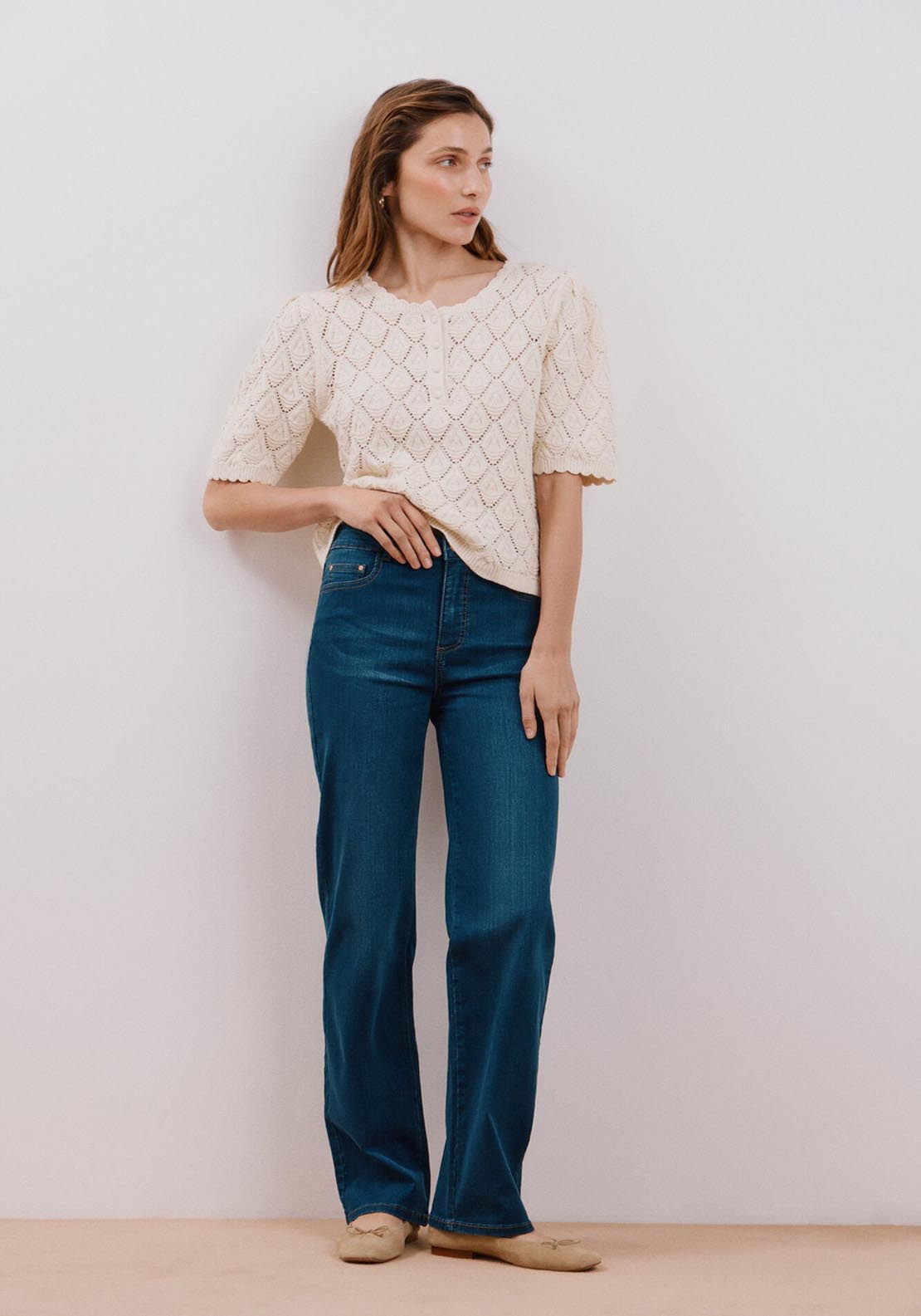 Cortefiel Jumper - Ivory 5 Shaws Department Stores