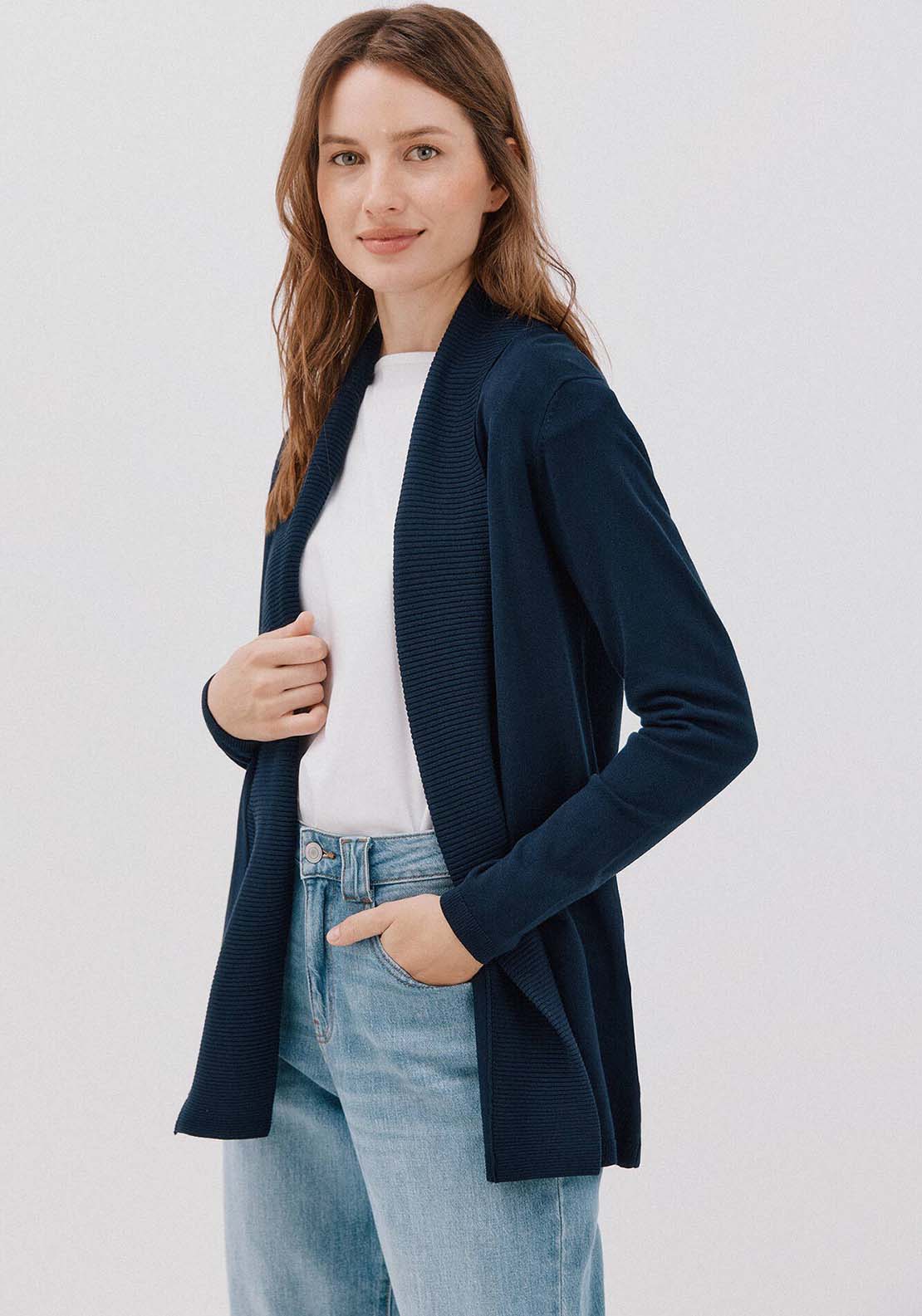 Shawl Collar Jacket - Blue