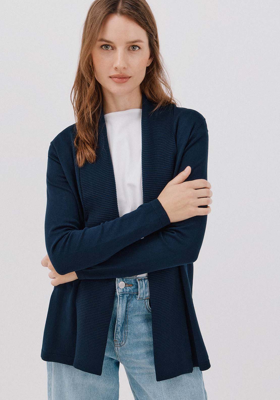 Shawl Collar Jacket - Blue