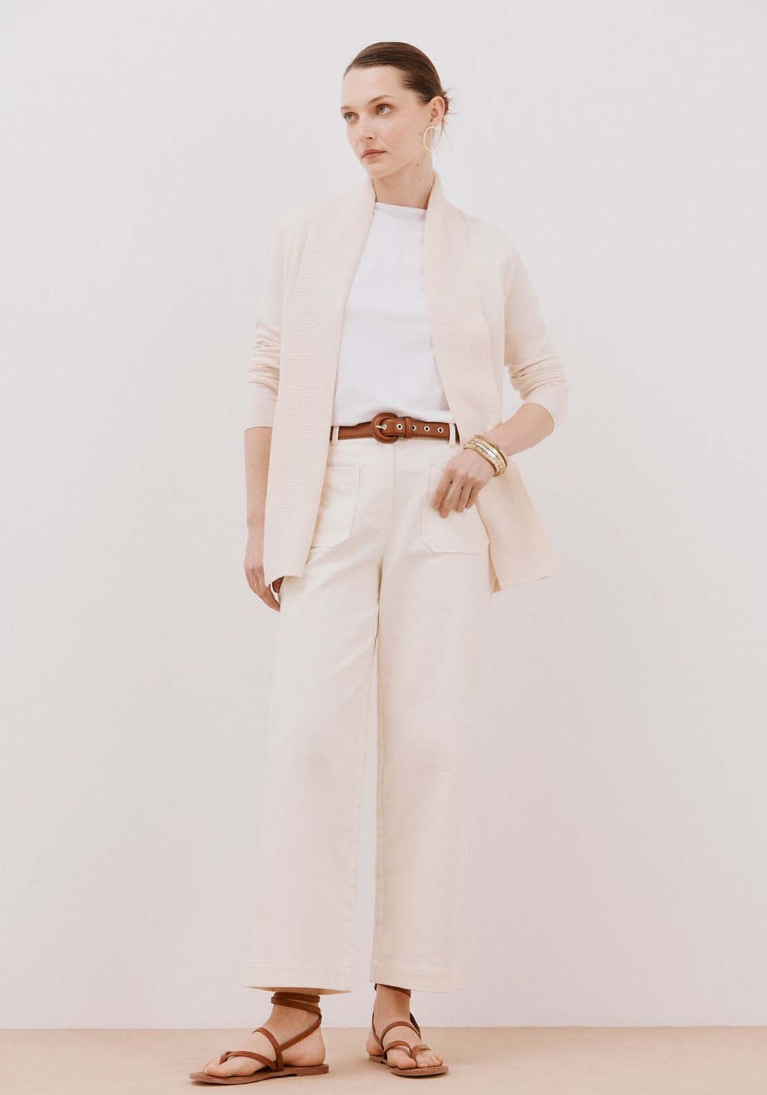 Shawl Collar Jacket - Cream