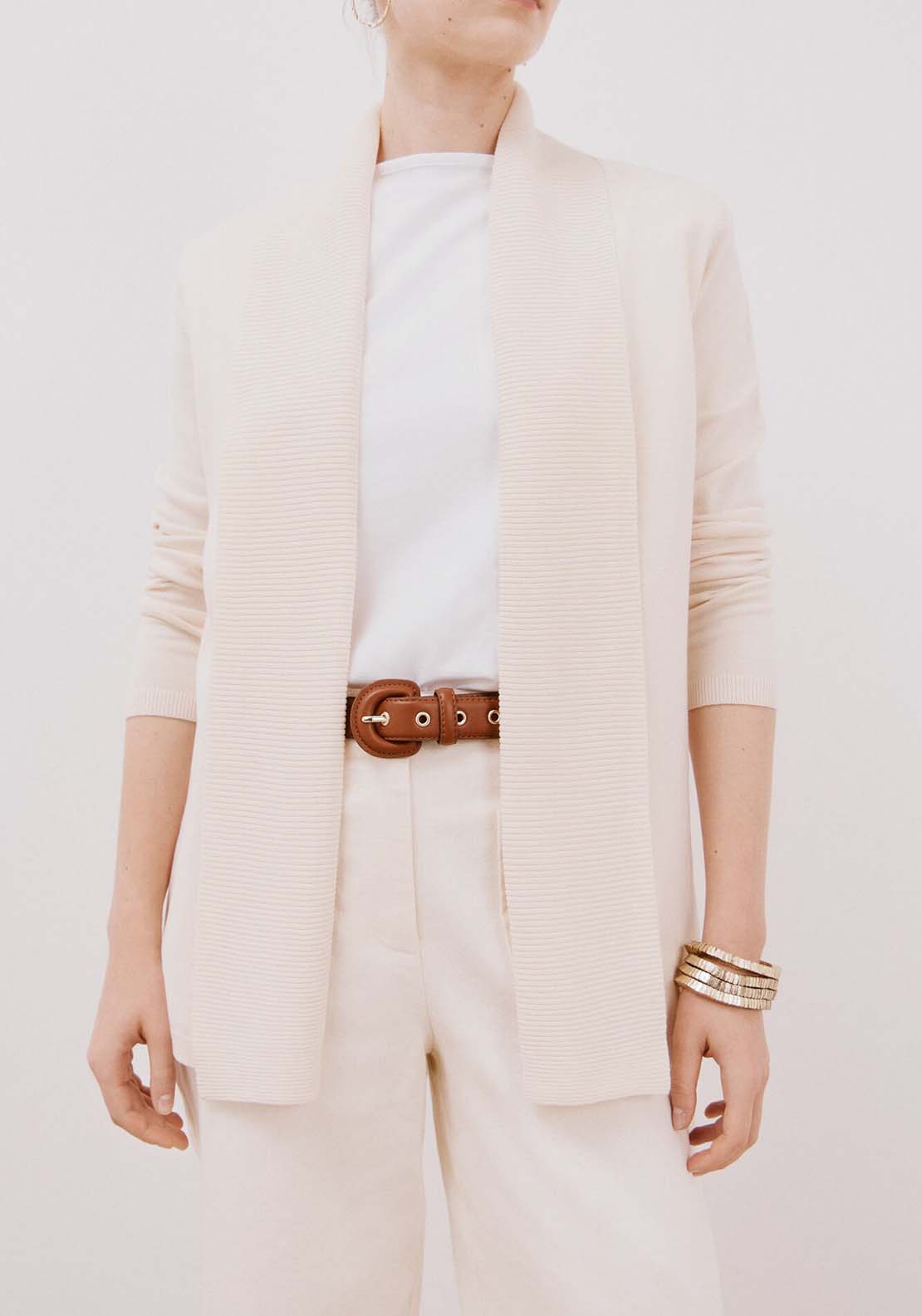 Shawl Collar Jacket - Cream