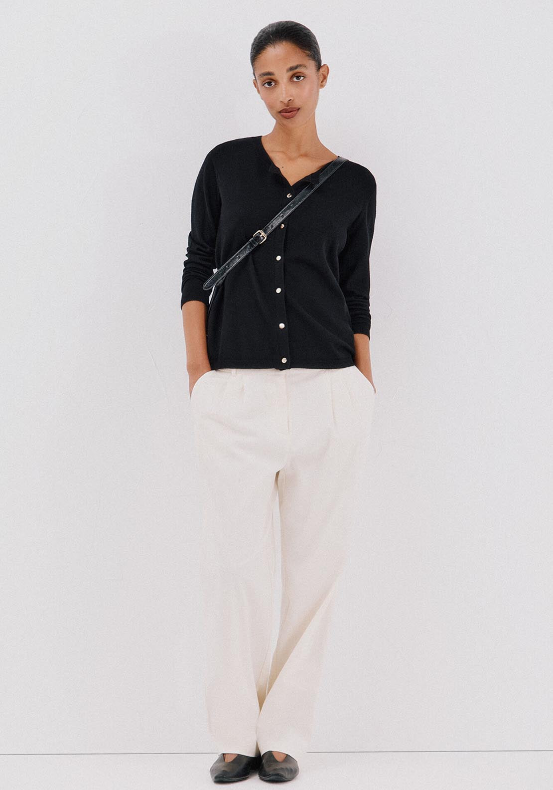 Short Sleeve Sweater - Black