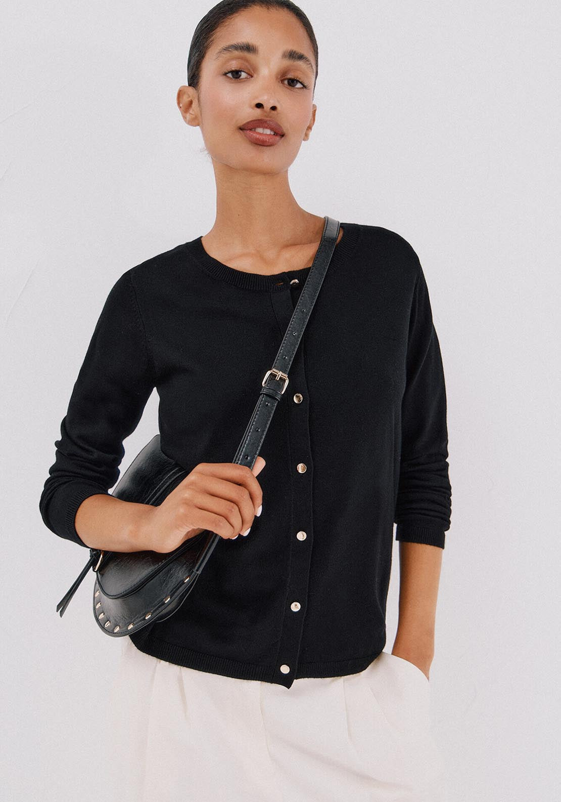 Short Sleeve Sweater - Black